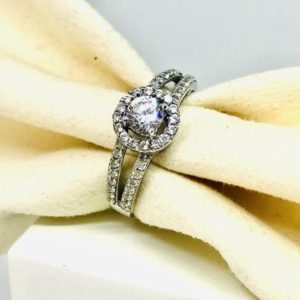 anello in oro bianco e diamanti gioielli torino
