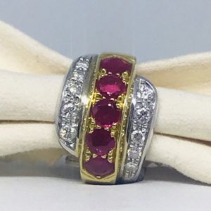 anello in oro con rubini e diamanti gioielli torino