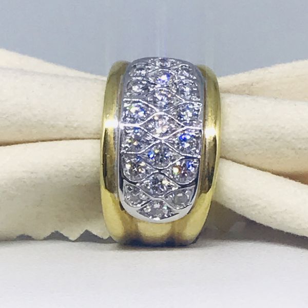 anello oro giallo con diamanti gioielli torino
