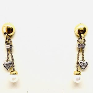 orecchini con perle e cuore gioielli torino