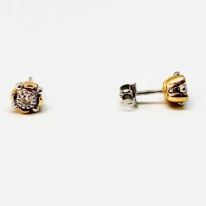 orecchini in oro giallo a 18 carati con pietre preziose gioielli torino