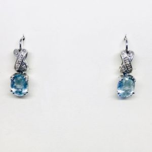 orecchini con pietra blu pendente gioielli torino