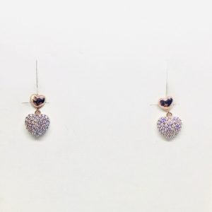 orecchini con pendente a forma di cuore in pietre gioielli torino