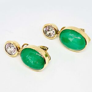 orecchini in oro con corniola verde gioielli torino offerte d'oro