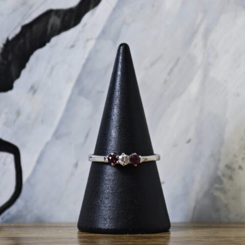 ANELLO ORO CON RUBINI E DIAMANTE  rif. RA12845A-76 RACC