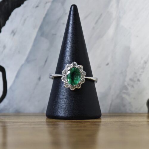 ANELLO ORO CON SMERALDO RIF. CE7347-14 RACC