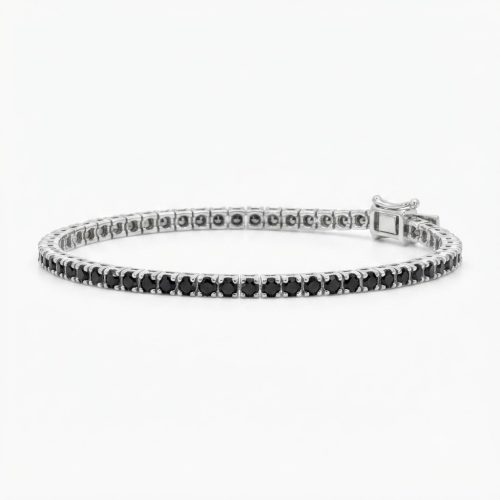 BRACCIALE TENNIS ORO E DIAMANTI NERI RIF. RA8573-154
