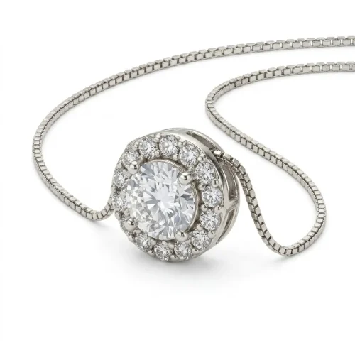 COLLANA ORO 9 KT. PUNTOLUCE ZIRCONI RIF. PR130C-457