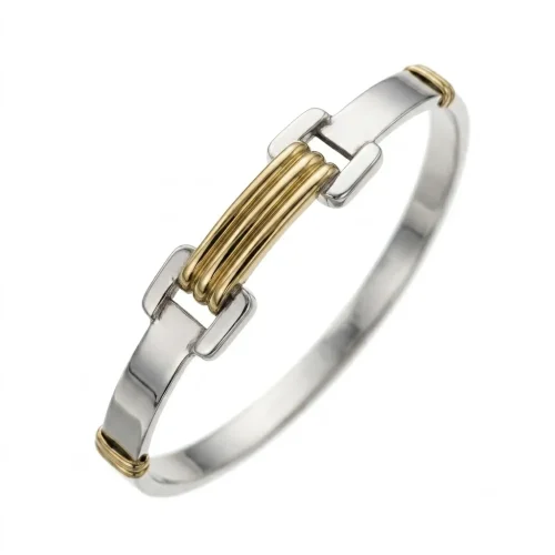BRACCIALE RIGIDO ARGENTO E ORO RIF. PR190C - 270