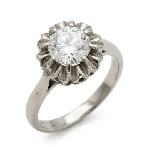 ANELLO ORO BIANCO CON DIAMANTE RIF RA15194-802