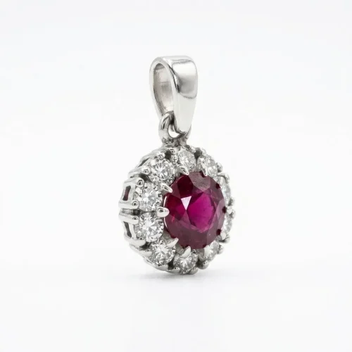 CIONDOLO CON DIAMANTI E RUBINO RA15820-1588 (P)