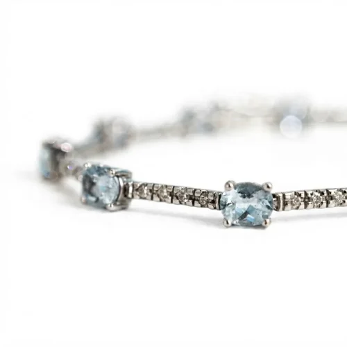 BRACCIALE TENNIS ACQUAMARINA PR888-1667 (P)