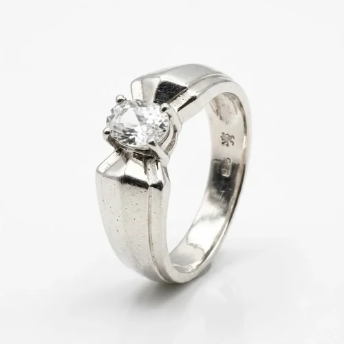 ANELLO UOMO CON GOSHENITE ARGENTO RA331-2195