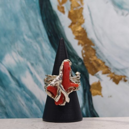 ANELLO CORALLO ARGENTO RA338-2690