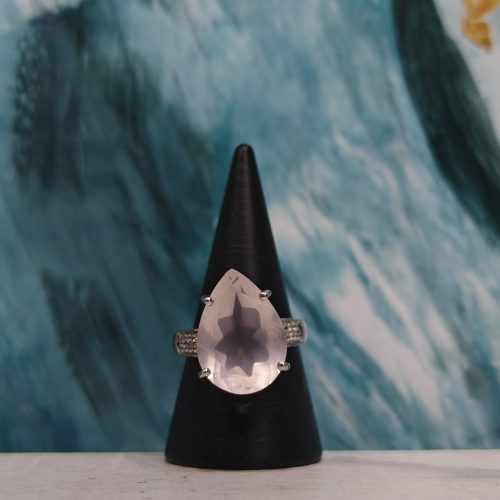 ANELLO QUARZO ROSA ARGENTO RA331-2191