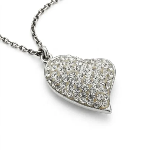 COLLANA CUORE RESINA ARGENTO CE9128AD-389
