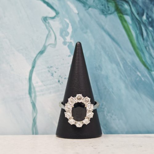 ANELLO ZAFFIRO E DIAMANTI PR565-3127 (P)