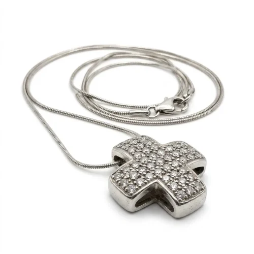 COLLANA ARGENTO CROCE PR837-3666 (P)