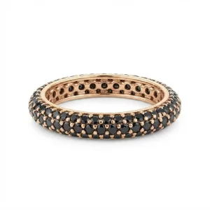 Veretta pavè Diamanti neri in Oro Rosa 18kt