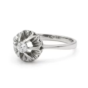 Solitario modello Collerette in Oro Bianco 18kt