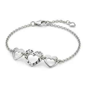 Bracciale tre cuori in Argento 925