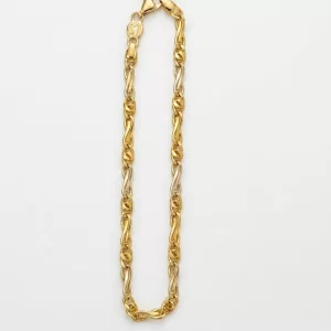 Bracciale maglie intrecciate in Oro Giallo 18kt