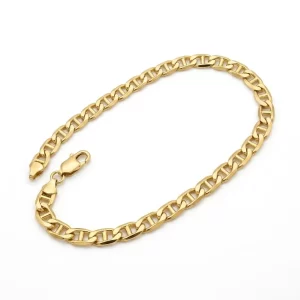 Bracciale maglia marinara ovale in Oro Giallo 18kt