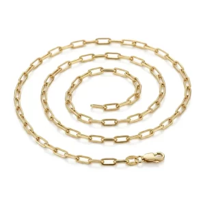 Collana catena maglie rettangolari in Oro Giallo 18kt
