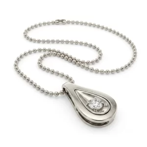 Collana Punto Luce in Oro Bianco 18kt con Diamanti 0,06 ct