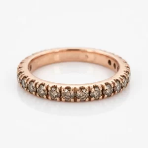 Mezza Veretta diamanti brown in Oro Rosa 18kt