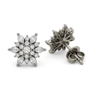 Orecchini fiocco di neve in Argento 925