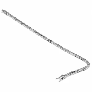 Bracciale Tennis in Oro Bianco con Diamanti