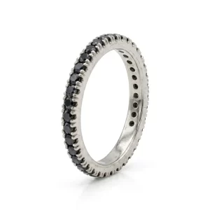 Veretta Diamanti Neri in Oro Bianco 18kt